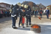 YANGIN TATBİKATI - Turhal'da Yangın Tatbikatı