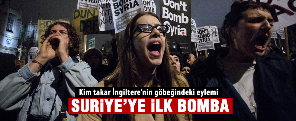 İngiltere, Suriye'yi bombalamaya başladı