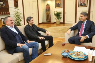 Kurtlar Vadisi Dizisinin Başrol Oyuncusu Şaşmaz'dan, Başkan Mustafa Demir'e Ziyaret