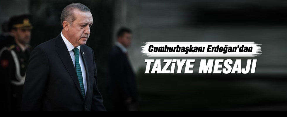 Erdoğan'dan Aliyev'e taziye mesajı
