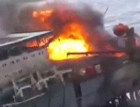 YANGIN FACİASI - Hazar Denizi'nde petrol platformunda yangın: 32 ölü
