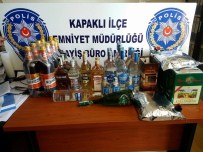 Pazarda 55 Şişe Gümrük Kaçağı İçki Yakalandı