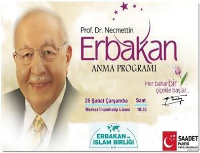 Merhum Erbakan İçin Anma Programı