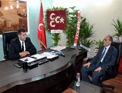 Mhp Milletvekili Aday Adayı Hacı Tülü’den İl Başkanı Ersoy’a Nezaket Ziyareti