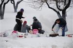 KAR TOPU - Silifke'de Hafta Sonu Kar Keyfi