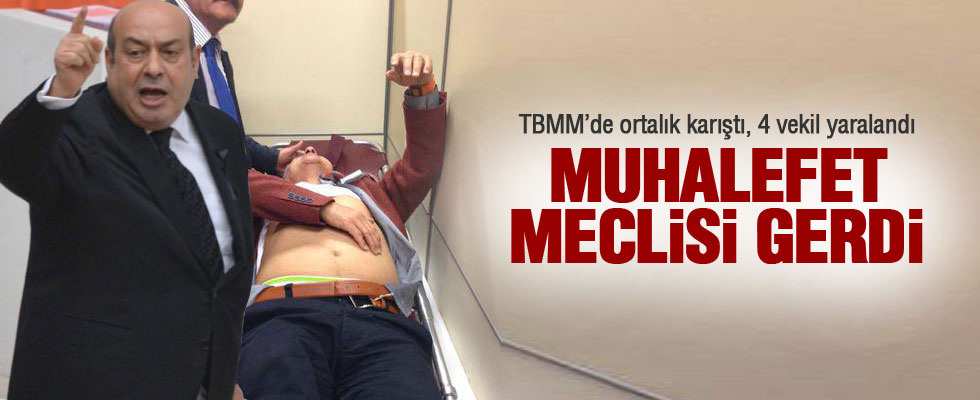 TBMM'de büyük olay! 4 milletvekili yaralandı