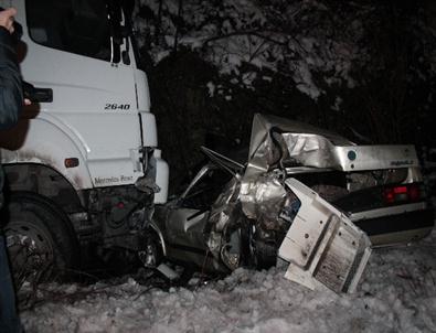 Buzlu Yolda Zincirleme Kaza Açıklaması