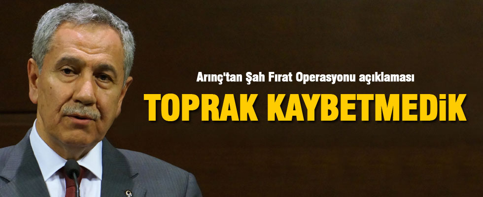 Başbakan Yardımcısı Arınç'tan 'Şah Fırat Operasyonu' açıklaması