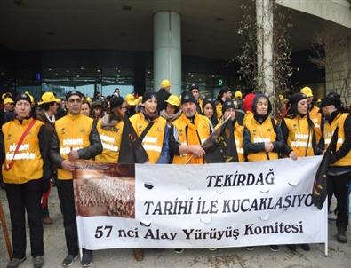 57. Alay Komitesi, 100 Yıl Önce Çanakkale'ye Yola Çıktığı Tekirdağ’da Yürüdü