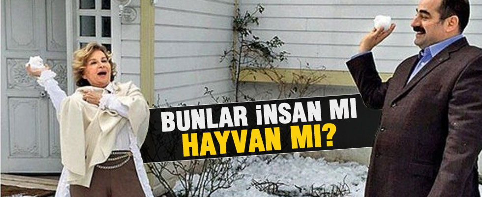 Nazlı Ilıcak ve Zekeriya Öz kartopu oynadı