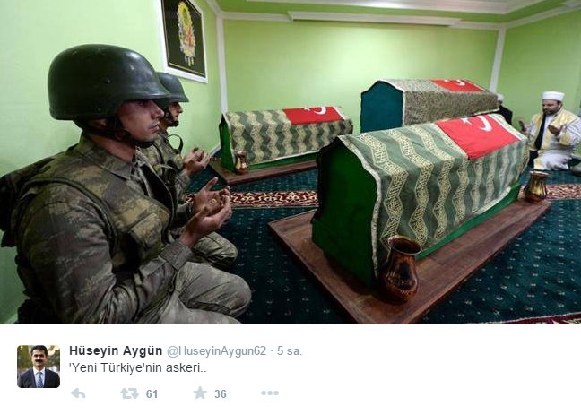 Askerin duası Hüseyin Aygün'ü rahatsız etti