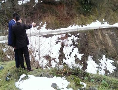 Çan Kaymakamı Kakillioğlu Hasar Gören Yolları İnceledi