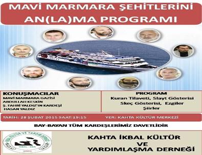 Kahta'da Mavi Marmara Şehitlerini Anlama Programı Düzenleniyor