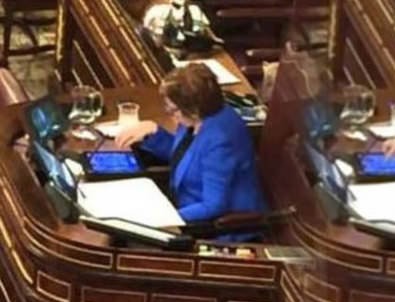 Başbakan konuşurken Meclis başkanı Candy Crush oynadı