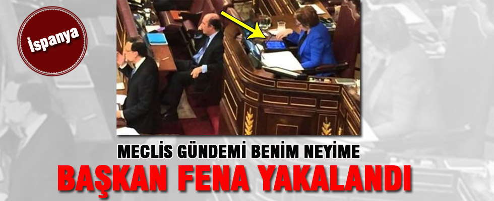 Başbakan konuşurken Meclis başkanı Candy Crush oynadı