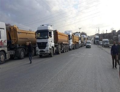 (özel Haber) Geçiş İzni Alamayan Hafriyat Kamyonları Kontak Kapattı