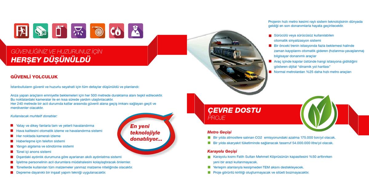 İşte 3 katlı tüp geçitin detayları