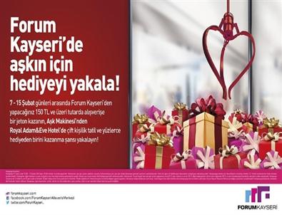 Forum Kayseri'de Aşk Makinesi Sürpriz Hediyeler Kazandıracak