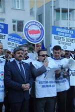 EK DERS ÜCRETİ - Eğitimciler Eylem Yaptı