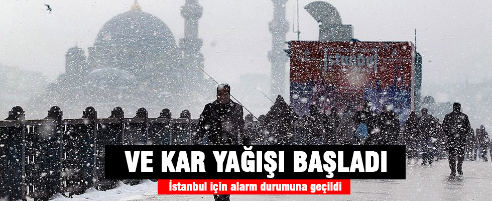 Ve beklenen kar yağışı başladı