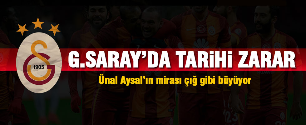 Galatasaray'da zarar kat kat artıyor