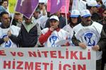 İŞ BIRAKMA EYLEMİ - Tunceli’de Sağlık Çalışanları İş Bıraktı