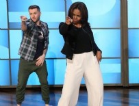 ELLEN DEGENERES - Michelle Obama sahnede dans etti