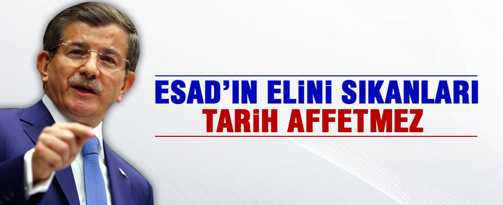 Başbakan Davutoğlu'ndan grup toplantısında Esed çıkışı