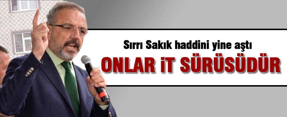 Sırrı Sakık'tan ağır hakaret