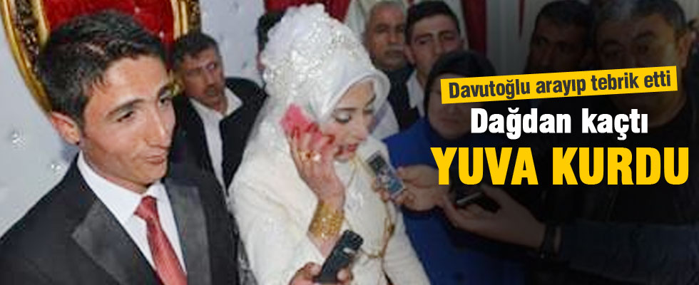 PKK'dan ayrıldı evlendi, Davutoğlu tebrik etti