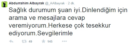 Abdurrahim Albayrak Fenalaştı