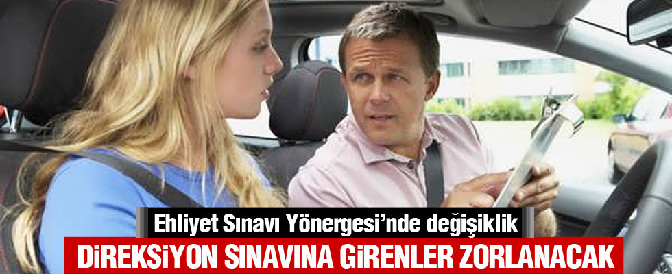Ehliyet sınavına yeni düzenleme