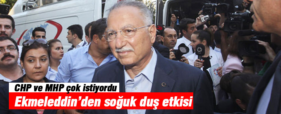 İhsanoğlu'ndan CHP ve MHP'ye soğuk duş