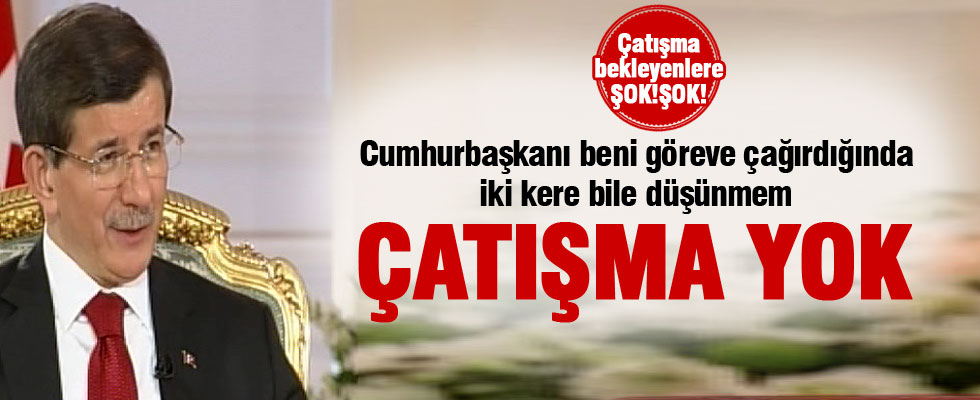 Davutoğlu: Erdoğan'la görüş ayrılığı yok