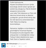 Kayseri Erciyesspor, Fatih Tekke İle Anlaştı