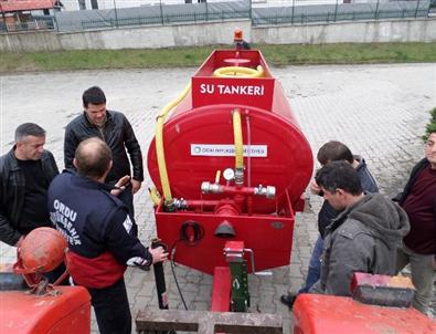 Ordu’da Mahallelere Portatif İtfaiye Aracı