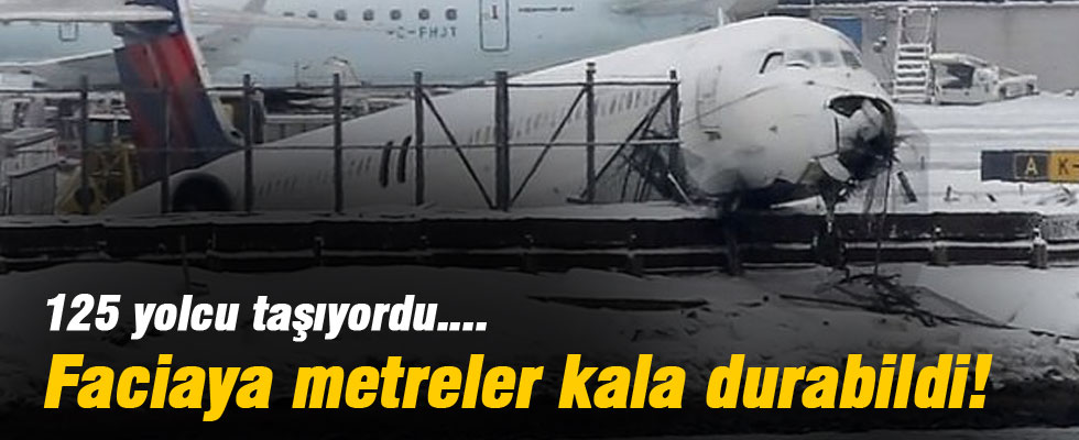 New York'ta bir uçak pistten çıktı
