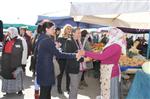 EMEKÇİ KADINLAR - Bağlar Belediye Eşbaşkanı Akat Kadın Jiyan Semt Pazarı'nı Ziyaret Etti