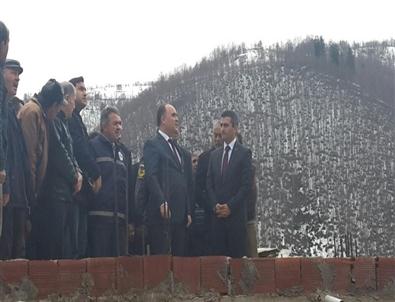 Vali Günaydın, Heyelan Bölgesinde İncelemelerde Bulundu