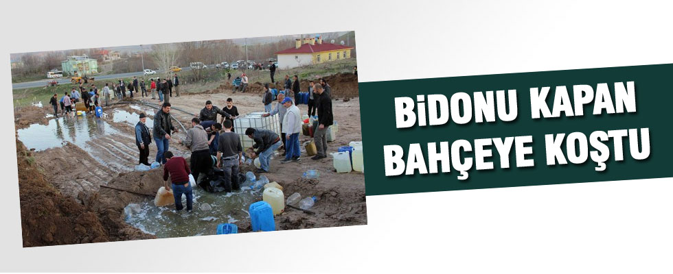 Bahçeden çıkan petrol için birbiriyle yarıştılar