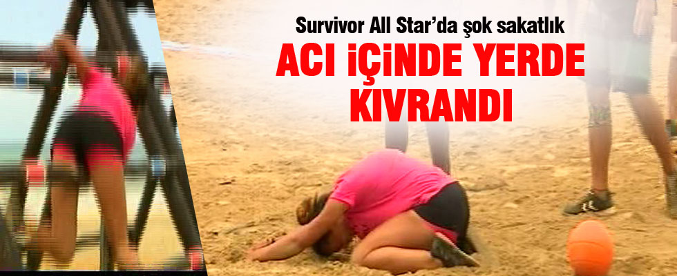 Merve Aydın düştü, acılar içinde yerde kıvrandı