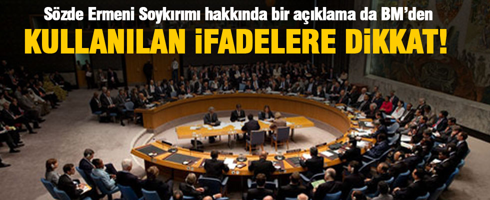 Birleşmiş Milletler'den 1915 olayları açıklaması