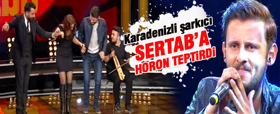 Karadenizli şarkıcı Sertab'a horon teptirdi
