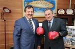 BOKS ELDİVENİ - Türkiye Kick Boks Federasyonu Başkanı, Bolu Belediye Başkanı Aladdin Yılmaz'ı Ziyaret Etti.