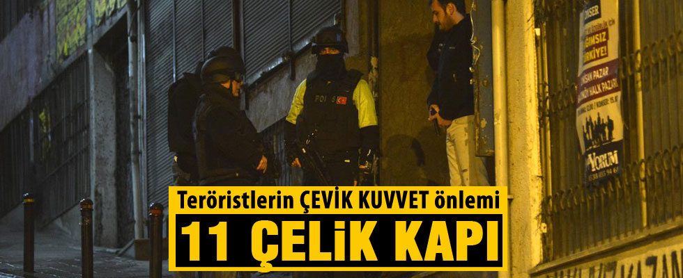 DHKP-C operasyonunda polis 11 çelik kapıyı kırıp içeri girdi