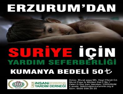 Erzurum’dan Suriye’ye Yardım Seferberliği