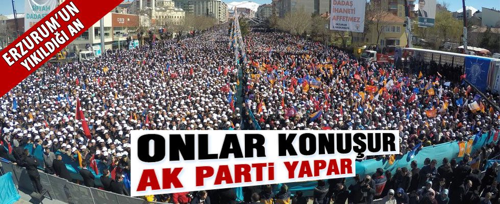 Başbakan Davutoğlu'nun Erzurum mitingi konuşması