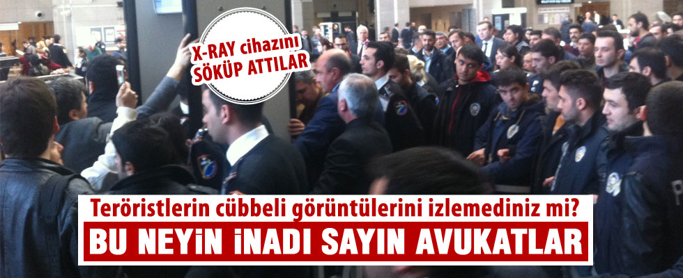 Adliyede ‘arama’ gerginliği sürüyor