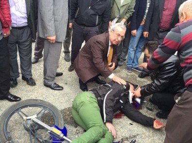 Kazada Yaralıya İlk Müdahaleyi Eski Bakan Yaptı