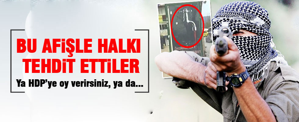 PKK'lılar afişle vatandaşı tehdit ediyor